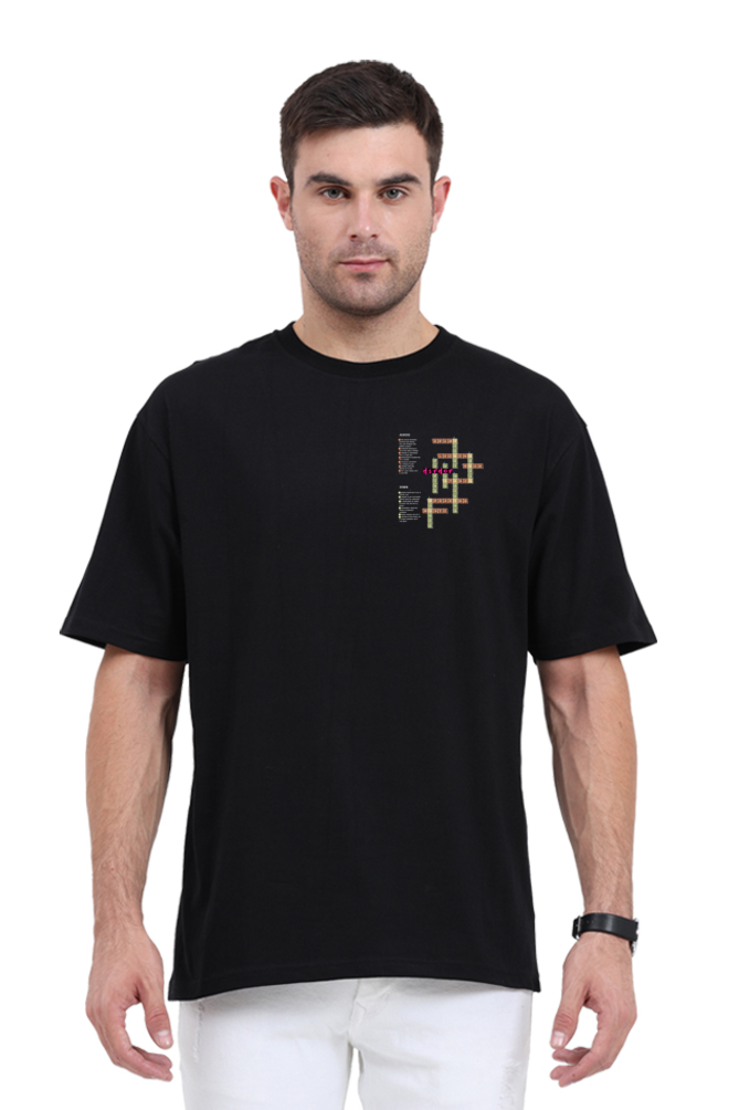 Hip Hop Crossword Oversized Unisex Tee