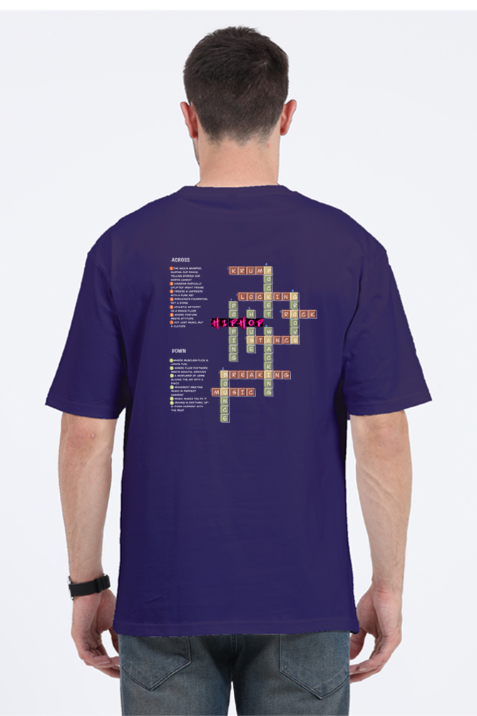 Hip Hop Crossword Oversized Unisex Tee