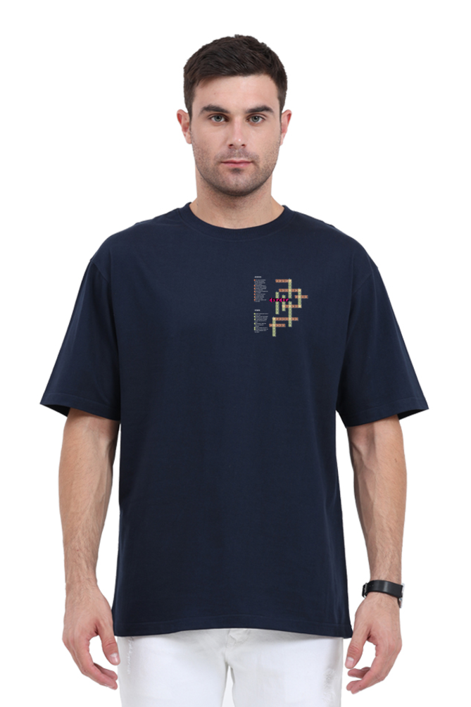 Hip Hop Crossword Oversized Unisex Tee