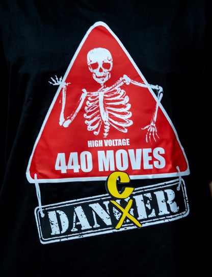 440 Moves Oversized Unisex Black Tee