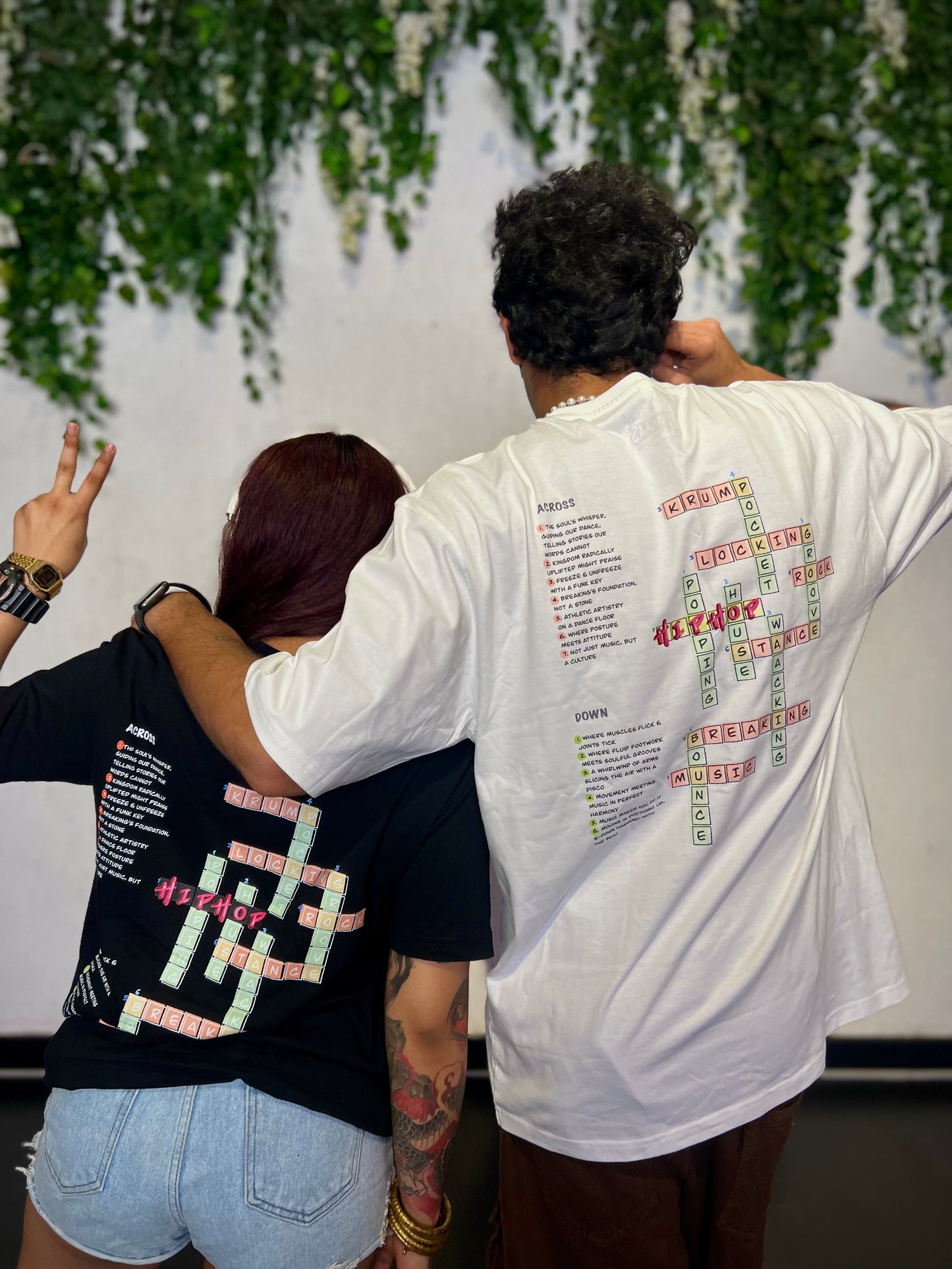 Hip Hop Crossword Oversized Unisex Tee